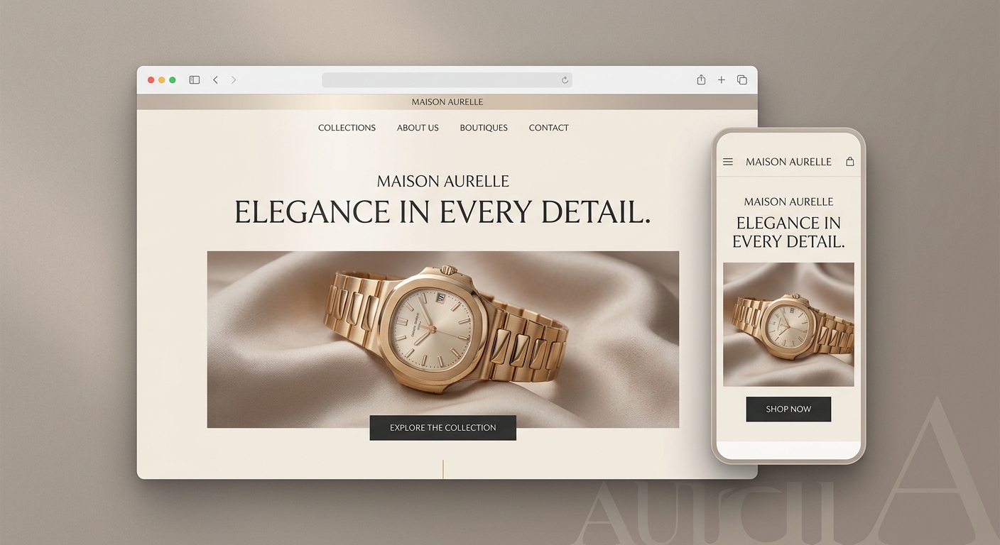 Maison Aurelle website mockup